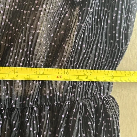 Vince Starry Dot Tiered Midi Dress in Blue Size Large - Picture 9 of 14